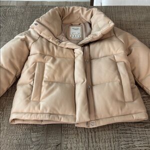 Abercrombie & Fitch Women's Tan Puffer Jacket